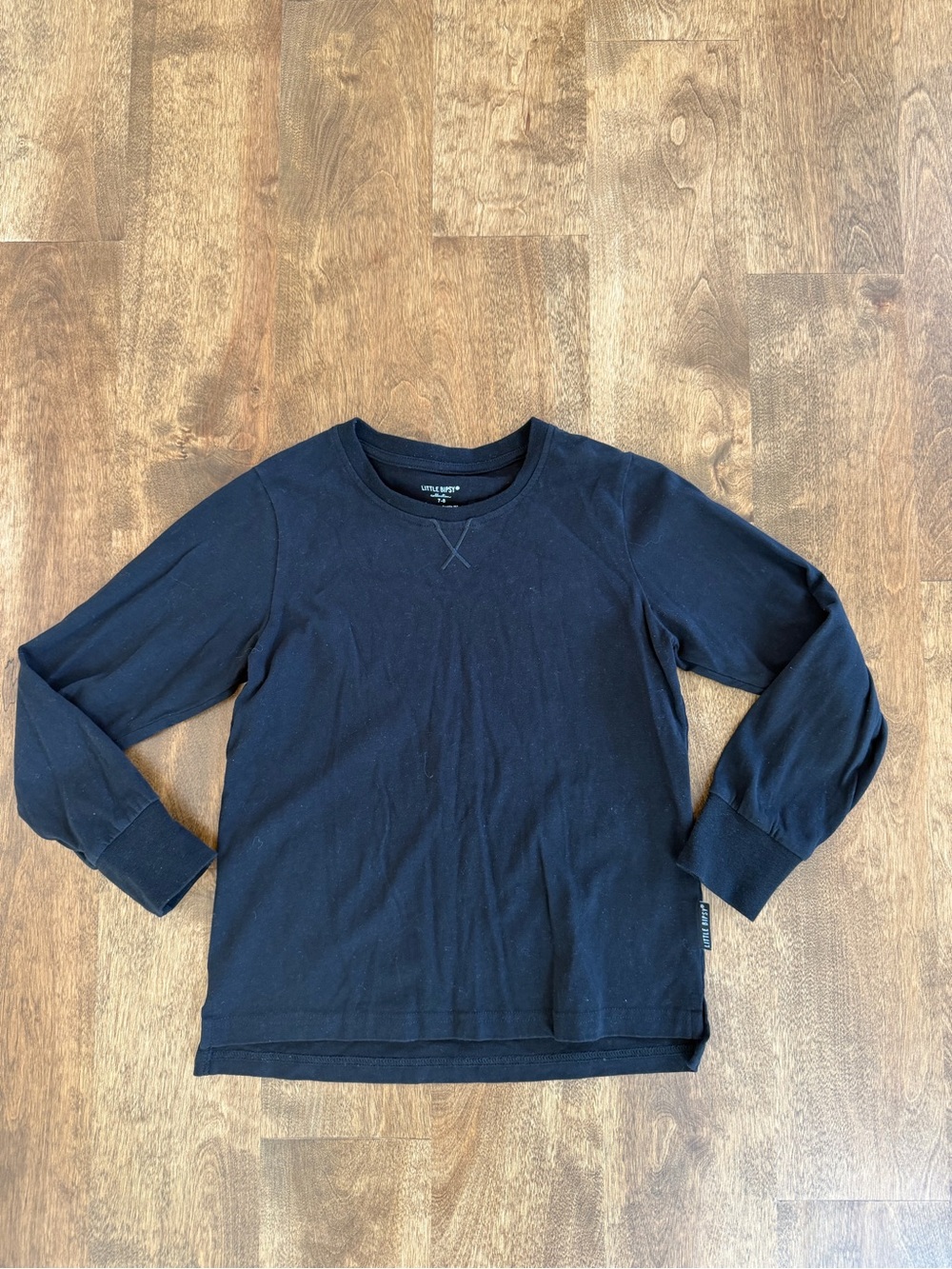 Little Bipsy Black Long Sleeve Crewneck Shirt for Kids